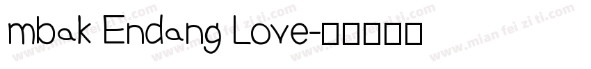 mbak Endang Love字体转换